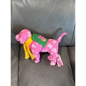Pink Victoria's Secret‎ PINK Dog Plush Stuffed Animal Collectible Green Scarf